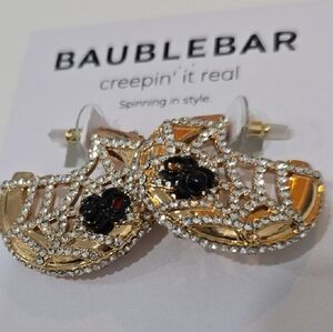 🕷BaubleBar Gold and Black Web Earrings🕸
